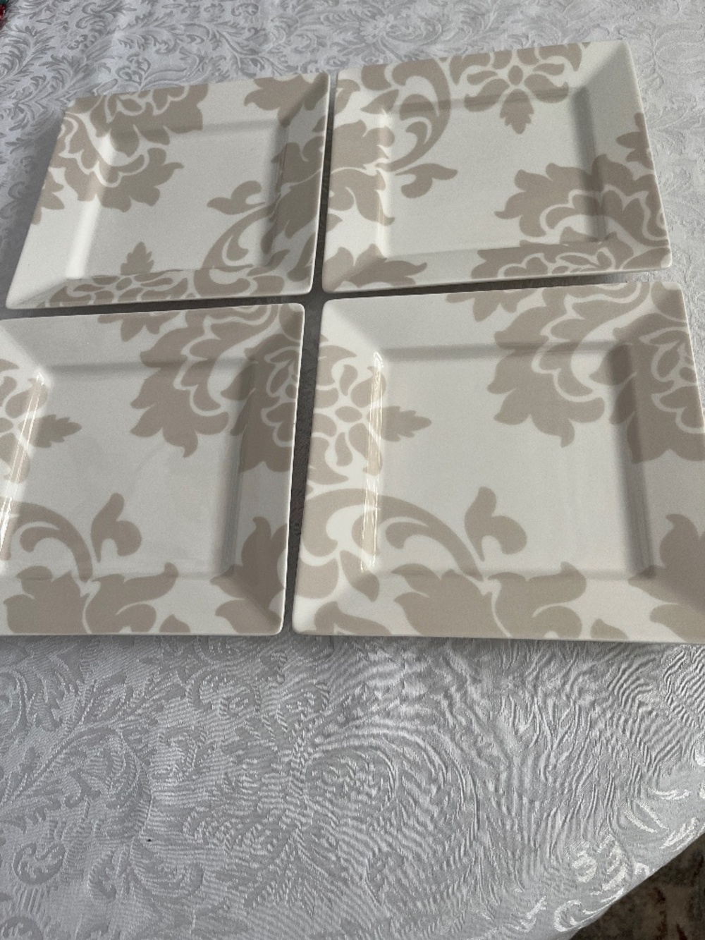 4 Martha Stewart Collection 9” Square Plates